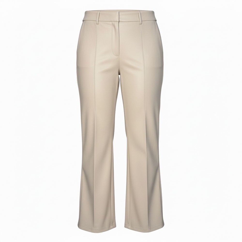 7 For All Mankind Cream Wide-Leg Trousers